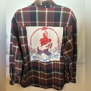 Keith Urban tshirt Upcycled flannel shirt XL or pick size M L 2X 3X